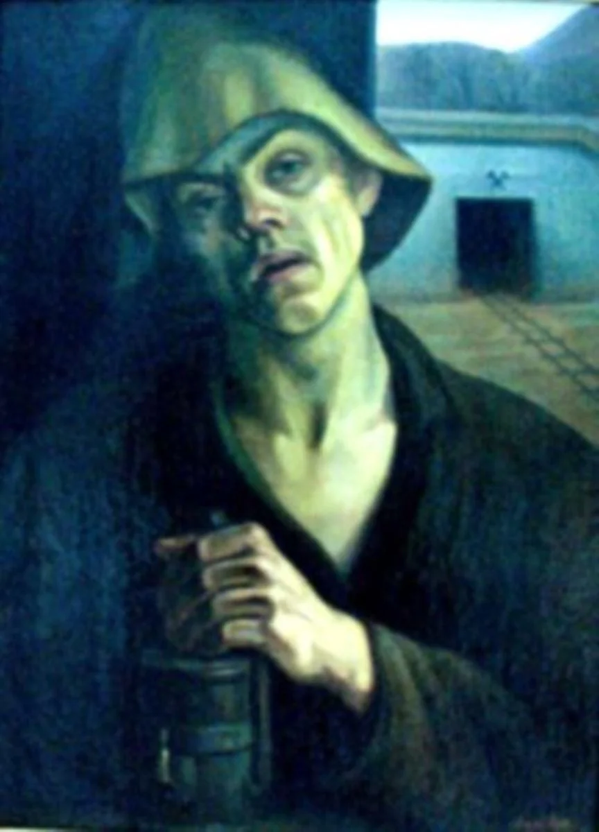 Portret de miner, detail