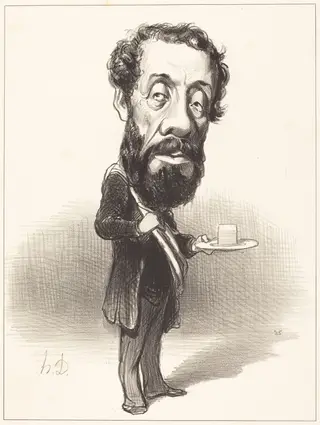 J. Marie-Anne Degousée, by Honoré Daumier, ink, 1849