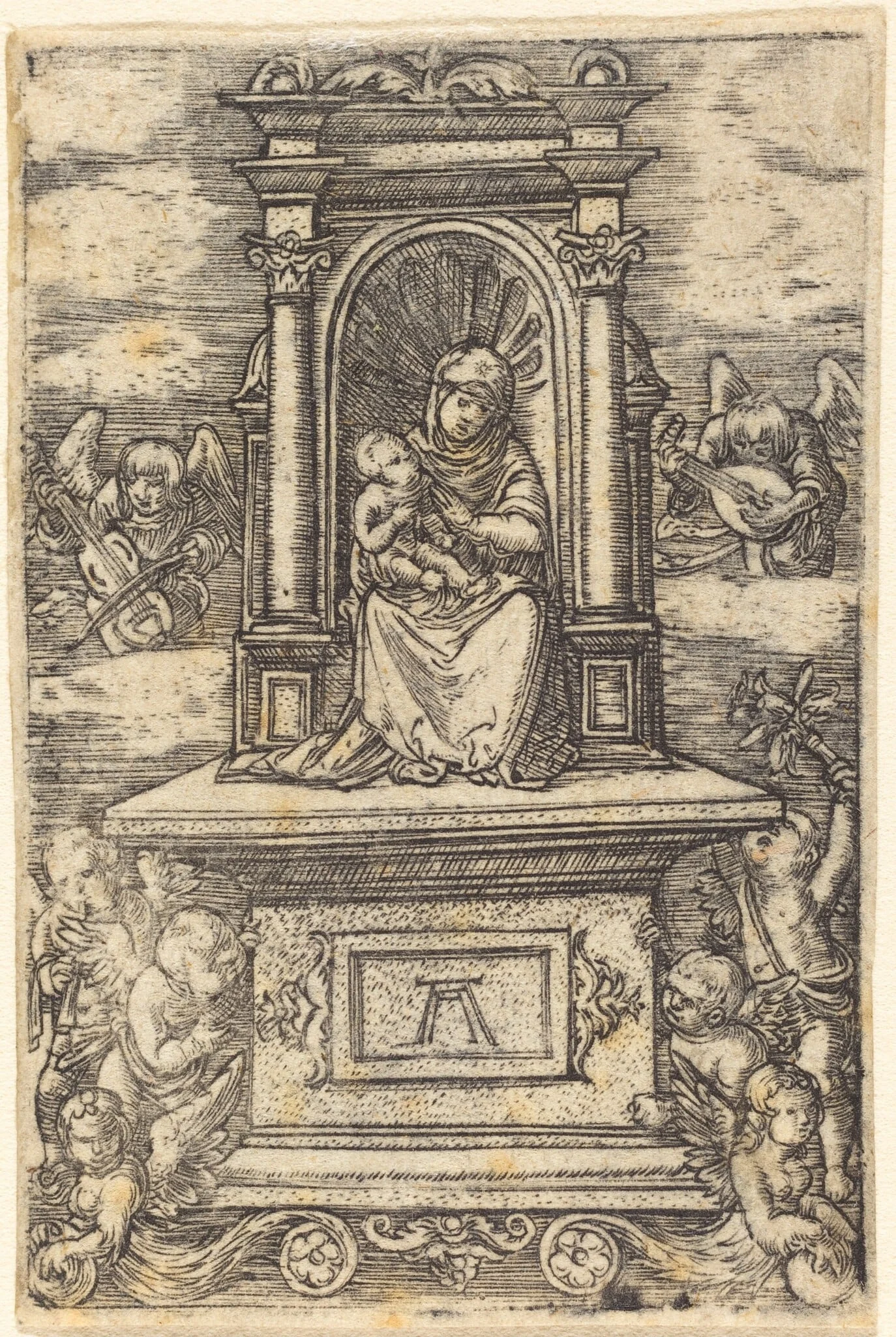The Beautiful Virgin of Regensburg on an Altar, detail