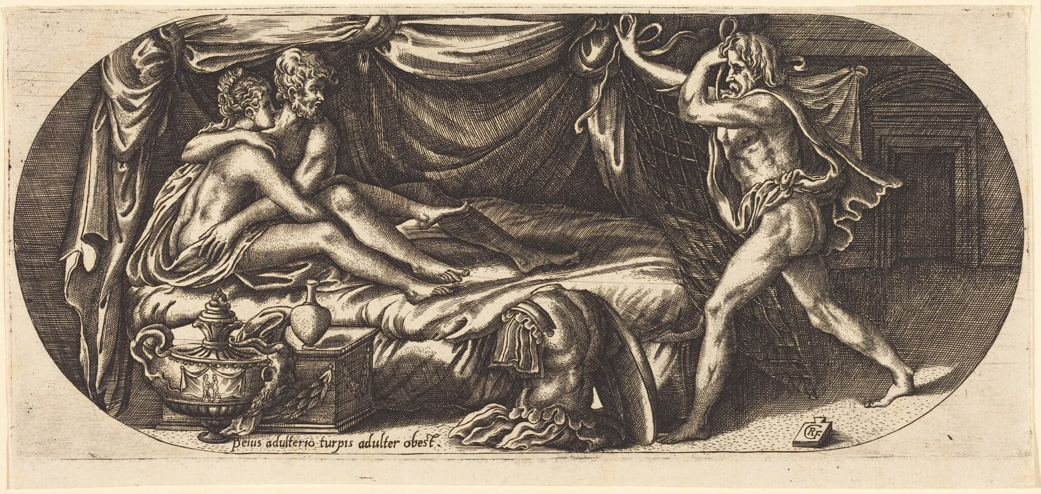 Mars and Venus Surprised by Vulcan, detail