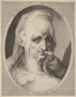 Harpocrates, by Jan Muller, ink, 1593
