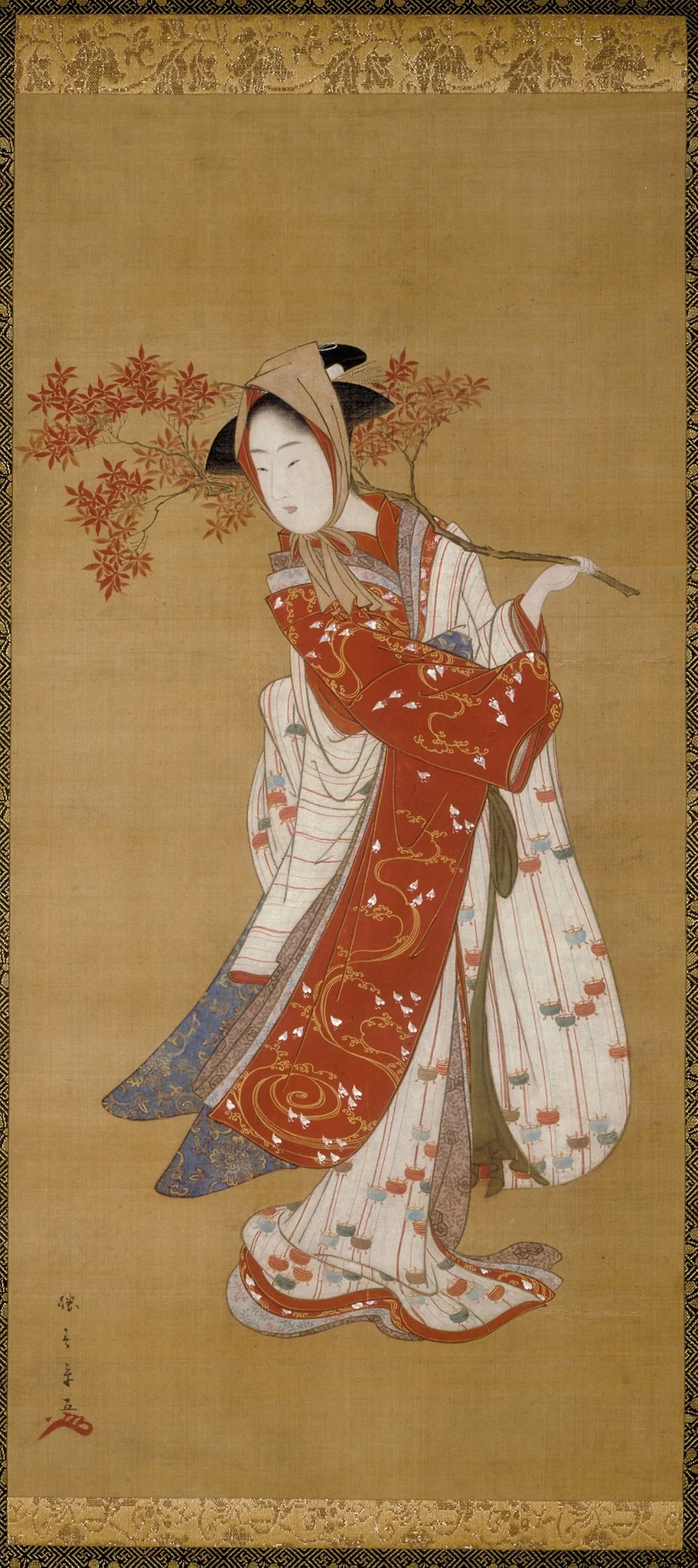 Dancer with a Maple Branch, detail