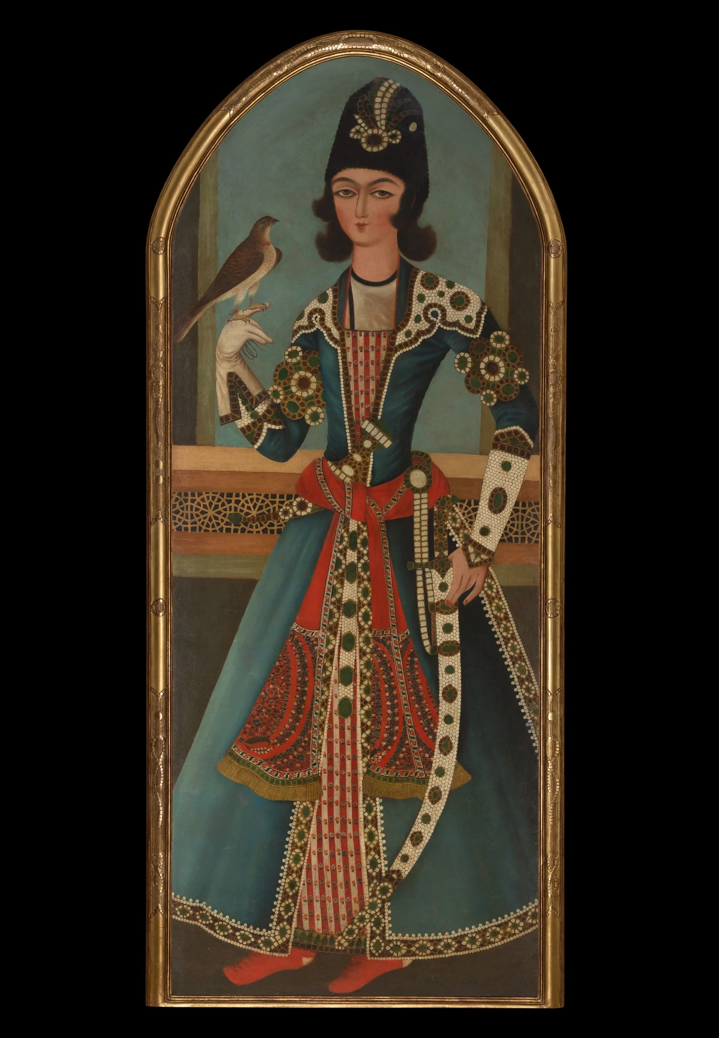 Prince Holding a Falcon, detail