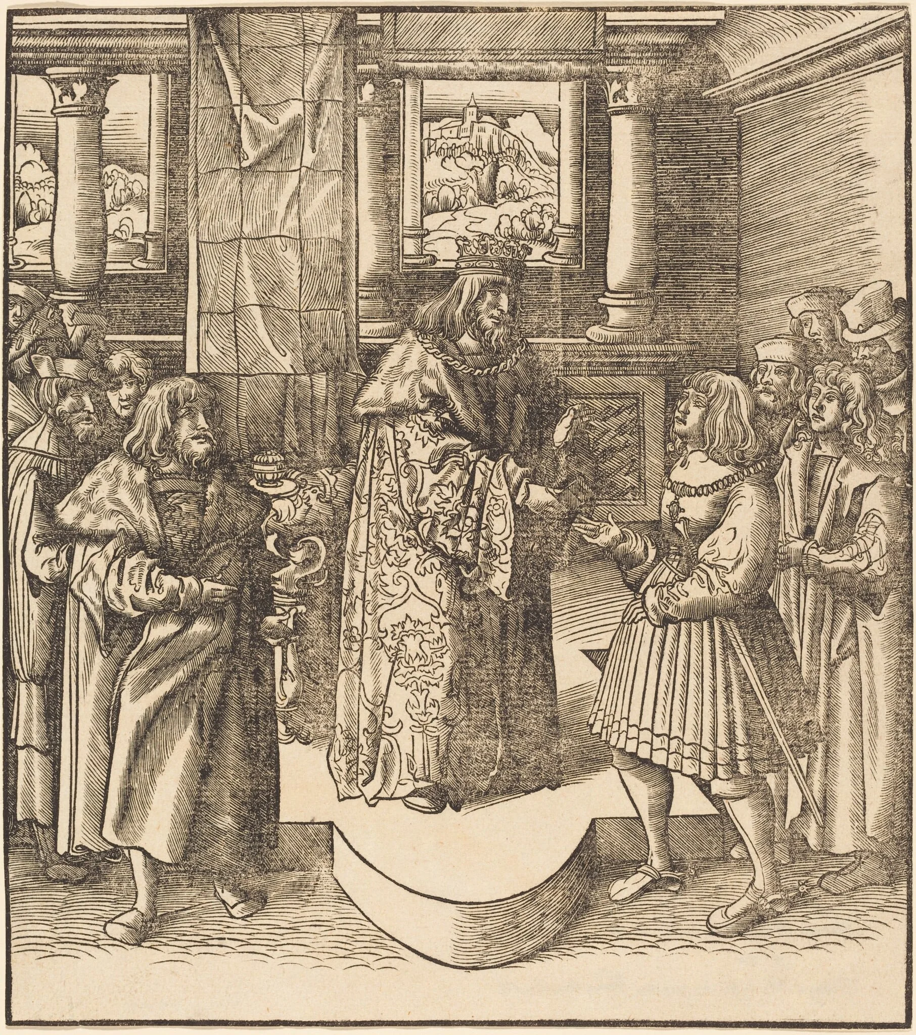 The Old White King Sending His Messengers to Portugal, detail