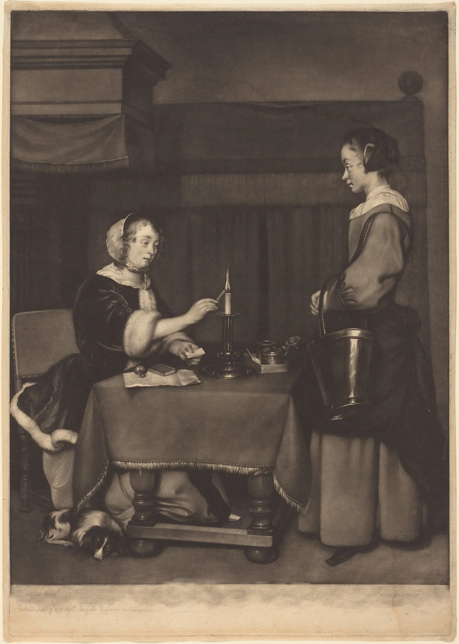 The Female Correspondent, detail