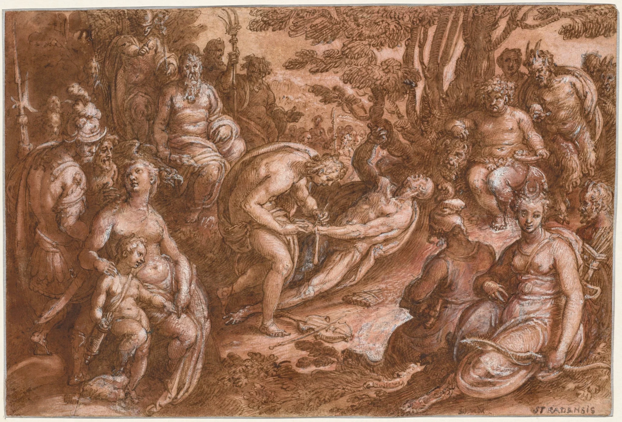 The Flaying of Marsyas, detail