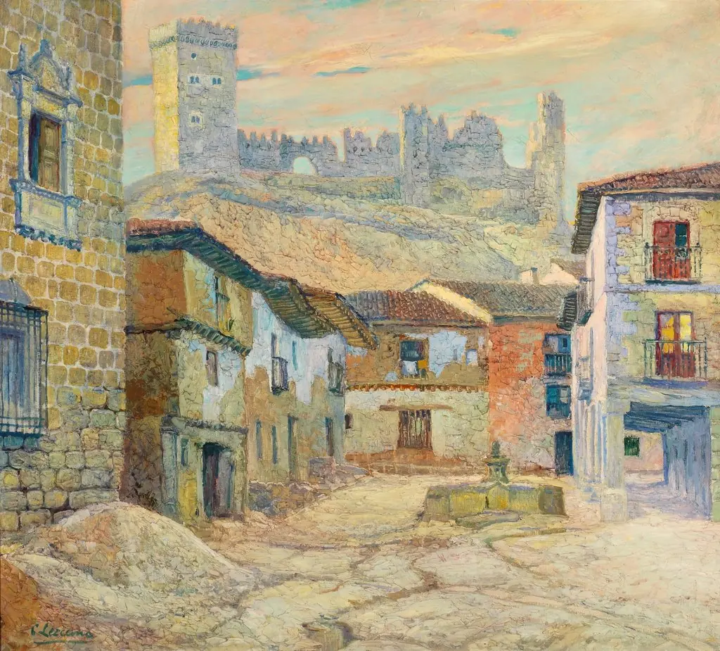 Peñaranda de Duero, by Carlos María de Lezcano Fernández, oil, 1925