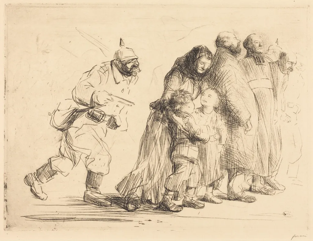 Les notables (grande planche) (The Notables) (large plate), by Jean-Louis Forain, ink, 1915