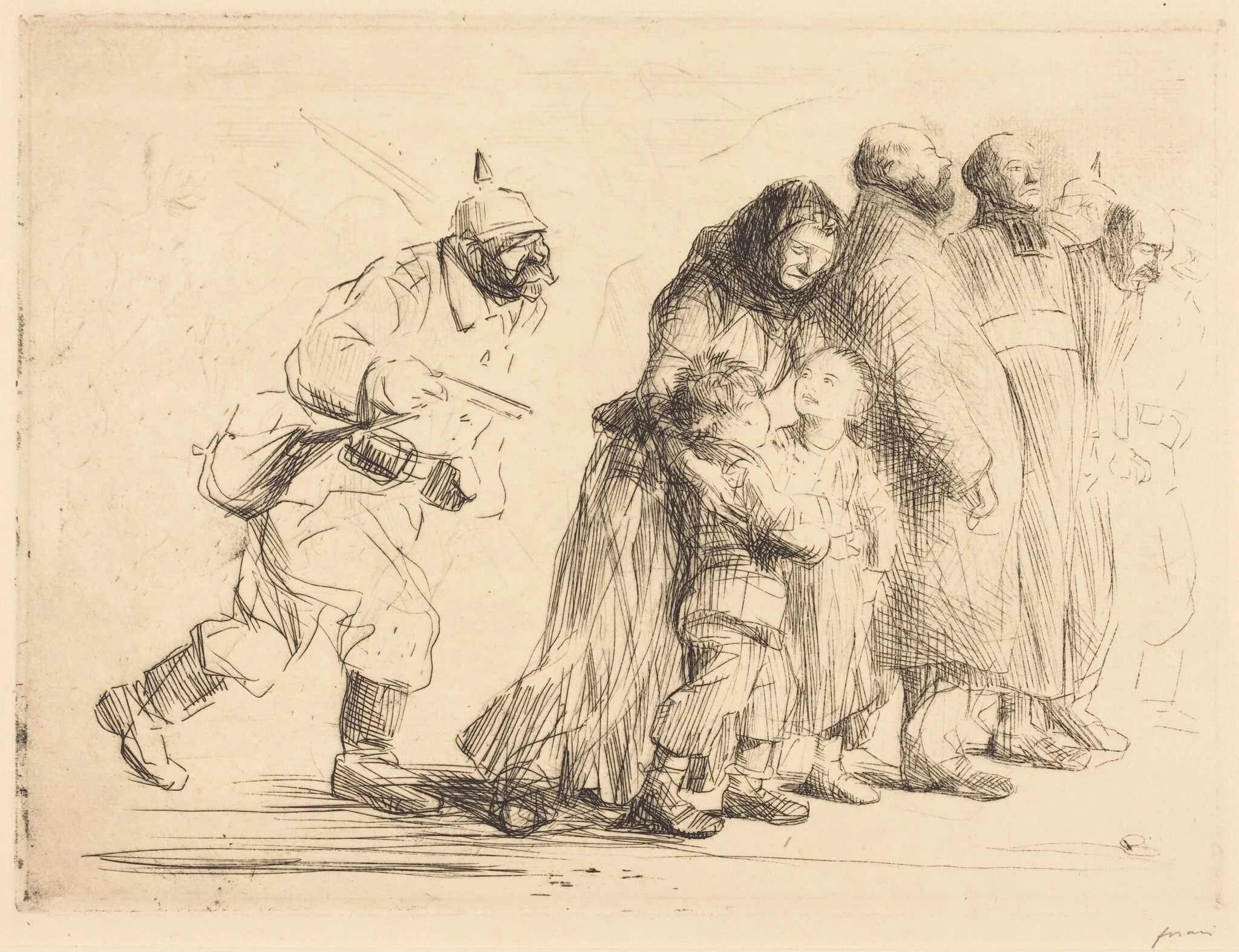 Les notables (grande planche) (The Notables) (large plate), detail