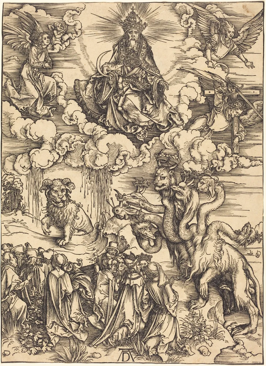 The Beast with Two Horns like a Lamb, by Albrecht Dürer, ink, 1497