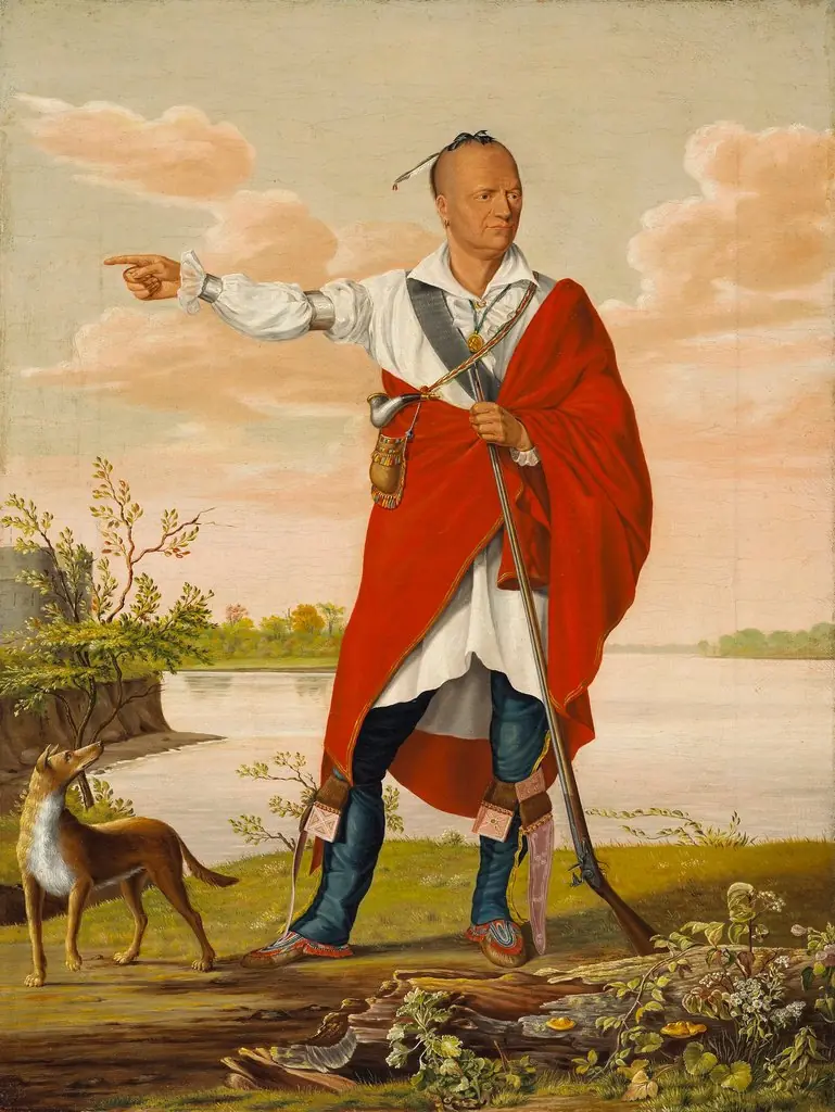 Thayendanegea (Joseph Brant), by William Berczy, oil, 1807