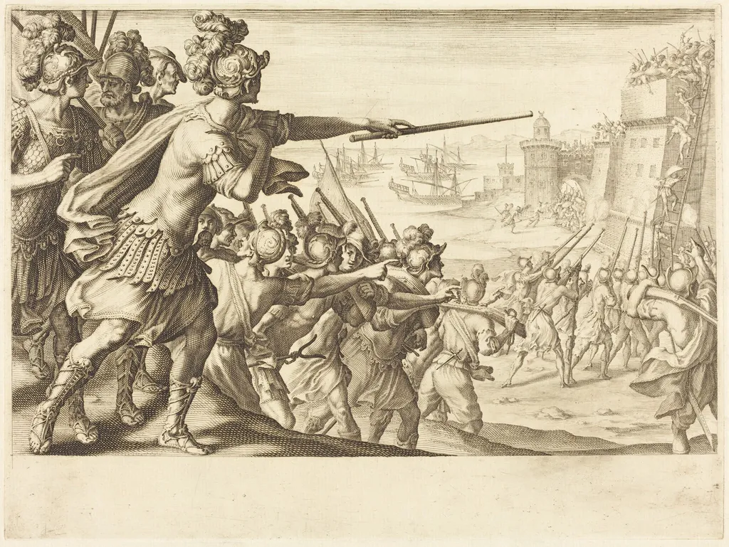 Taking of Bone, by Jacques Callot, ink, 1614