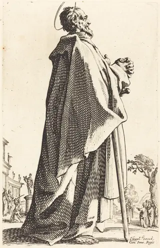 Saint Matthew, by Jacques Callot, ink, 1631