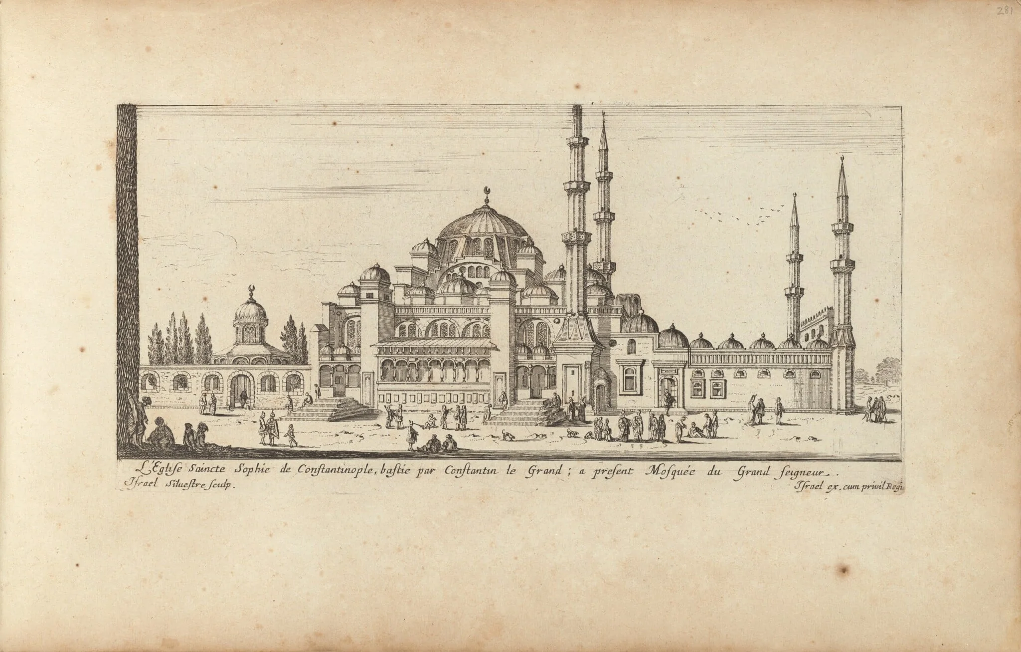 L'Eglise Saincte Sophie de Constantinople, bastie par Constantin le Grand; a present Mosquée du Grand seigneur, detail