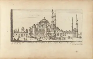 L'Eglise Saincte Sophie de Constantinople, bastie par Constantin le Grand; a present Mosquée du Grand seigneur, by Israël Silvestre, ink, 1650
