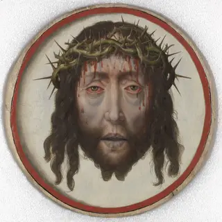Man of Sorrows, by Aelbrecht Bouts, oil, 1500
