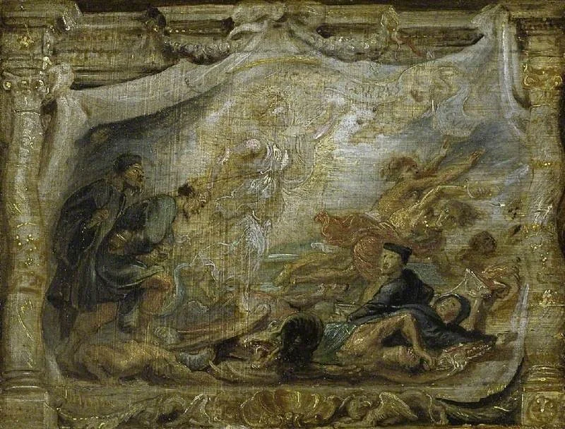 The Victory of the Eucharist over Heresy, detail