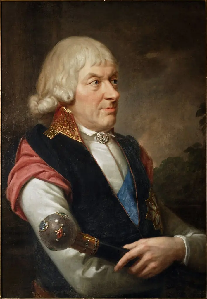 Portrait of Michał Kazimierz Ogiński (1728–1800), hetman of the Duchy of Lithuania, by Józef Pitschmann, oil, 1796