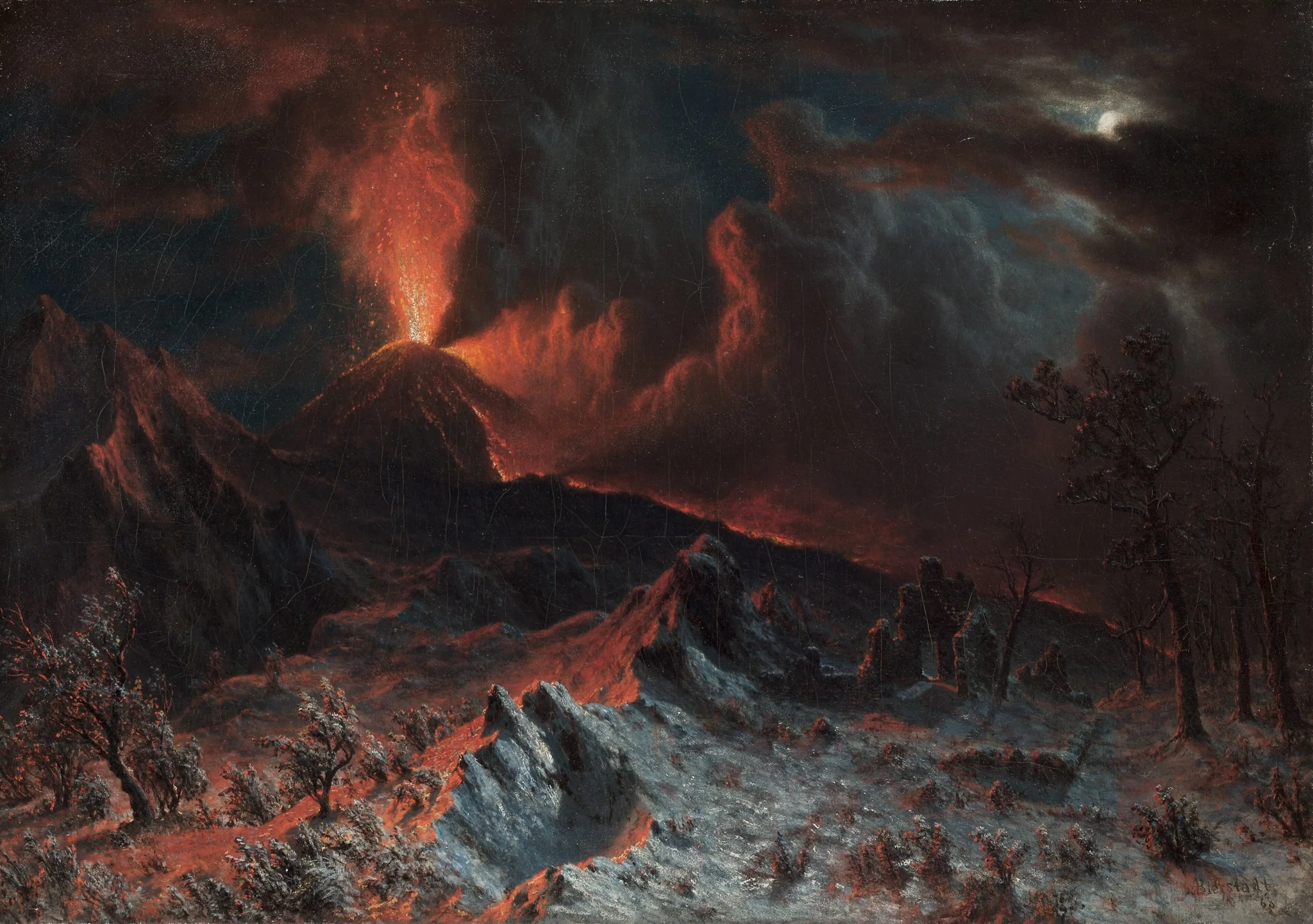 Mount Vesuvius at Midnight, detail