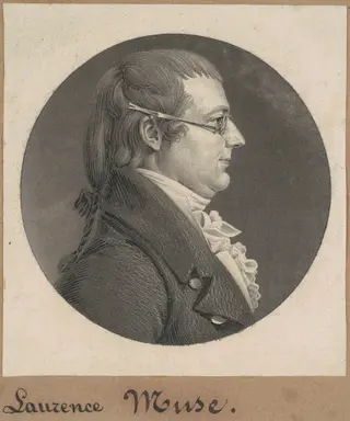 Lawrence Muse, by Charles B. J. Févret de Saint-Mémin, ink, 1808