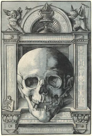 Skull, by Hans Wechtlin I, ink, 1520