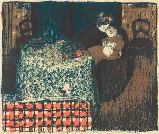 Motherhood (Maternite), by Édouard Vuillard, ink, 1896