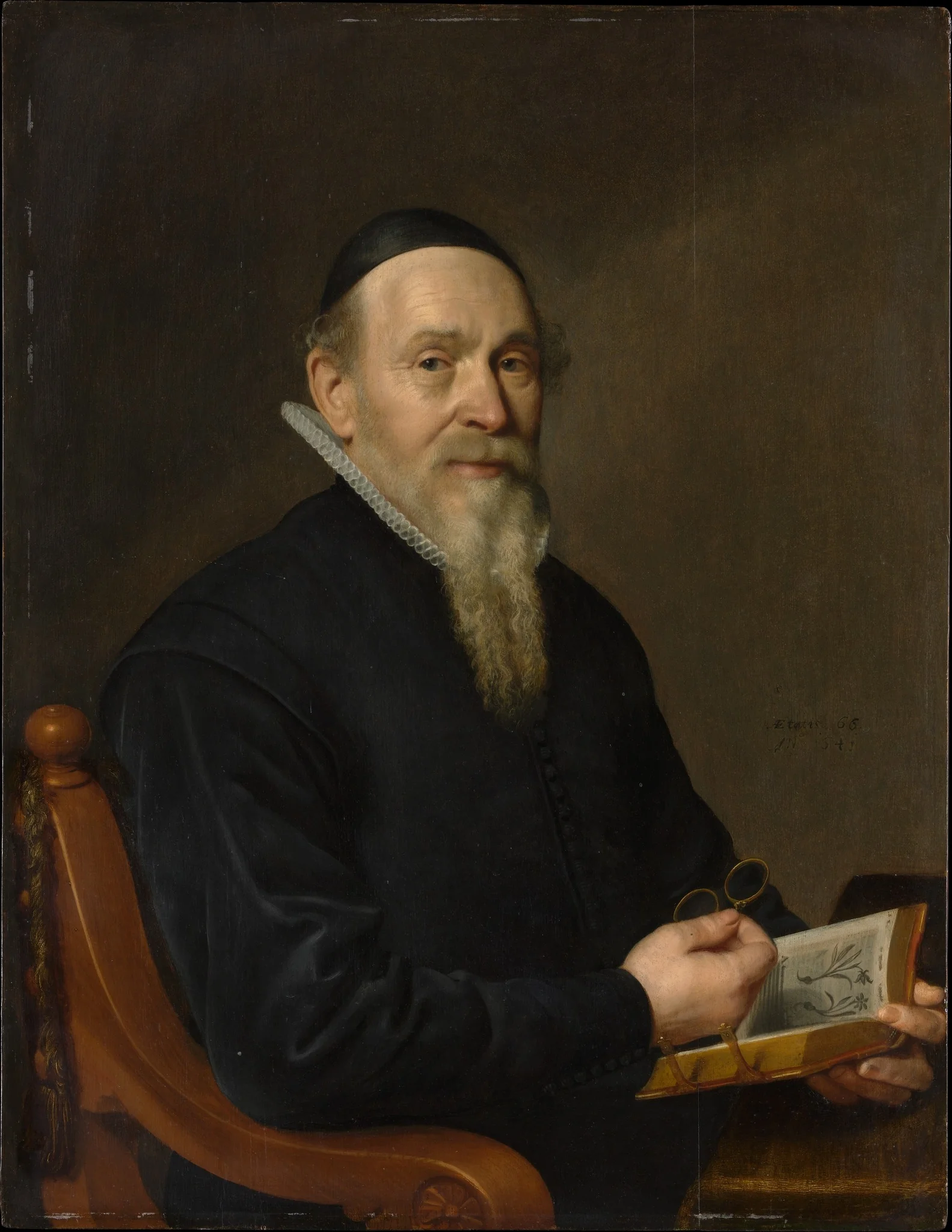 Portrait of a Man, Possibly a Botanist, detail