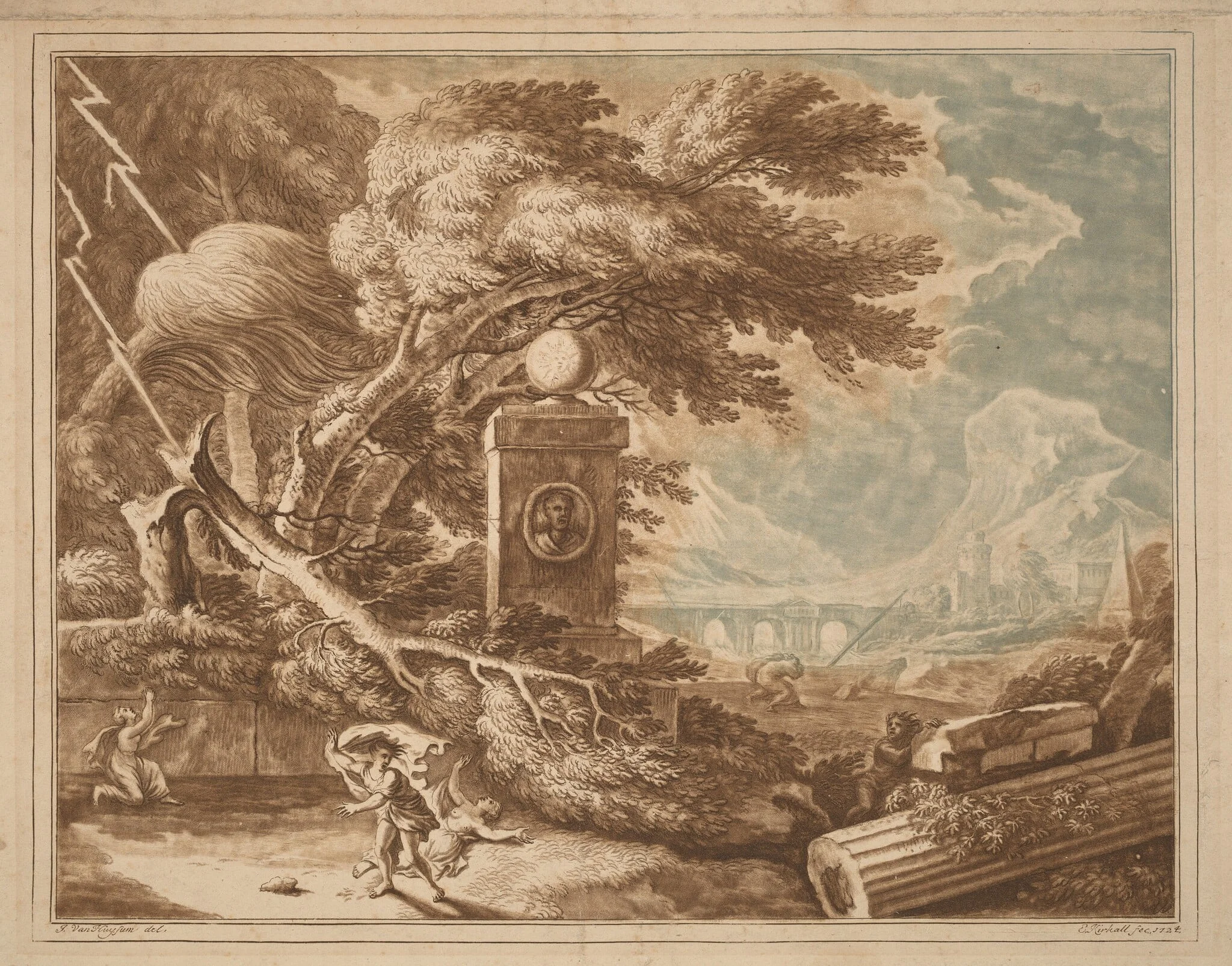 Heroic Stormy Landscape, detail