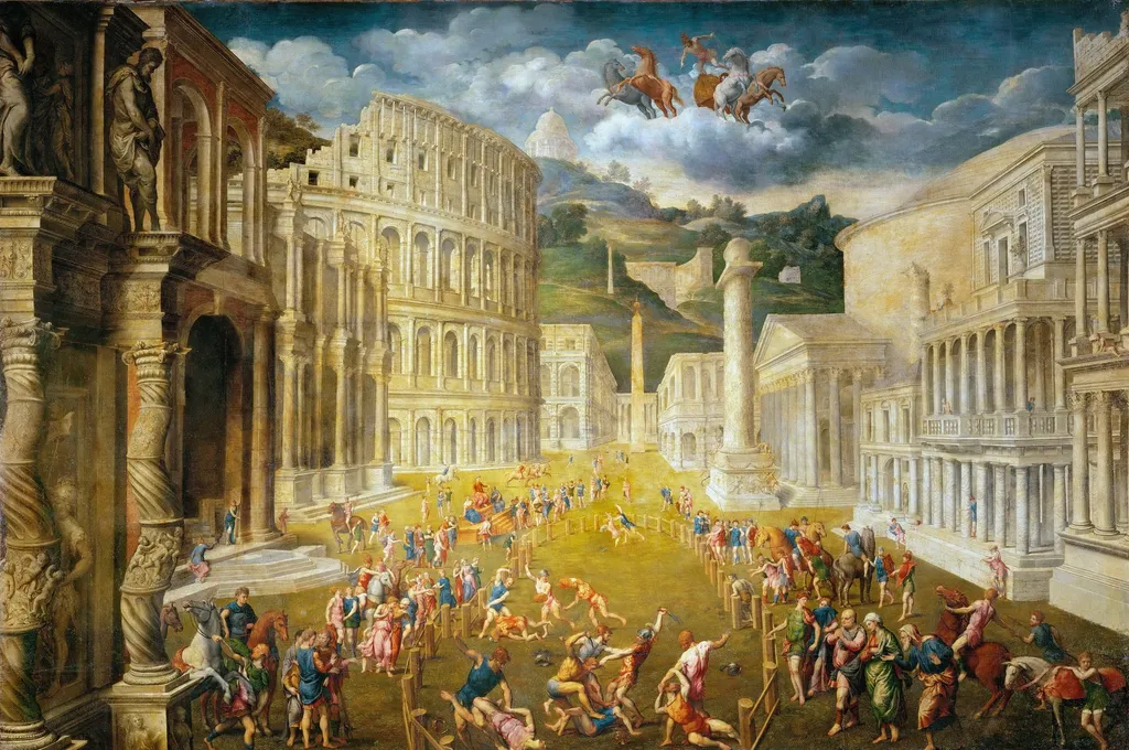 Gladiator fight, by Paris Bordone, unspecified