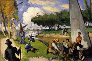 The Fishermen (Fantastic Scene), by Paul Cézanne, oil, 1875