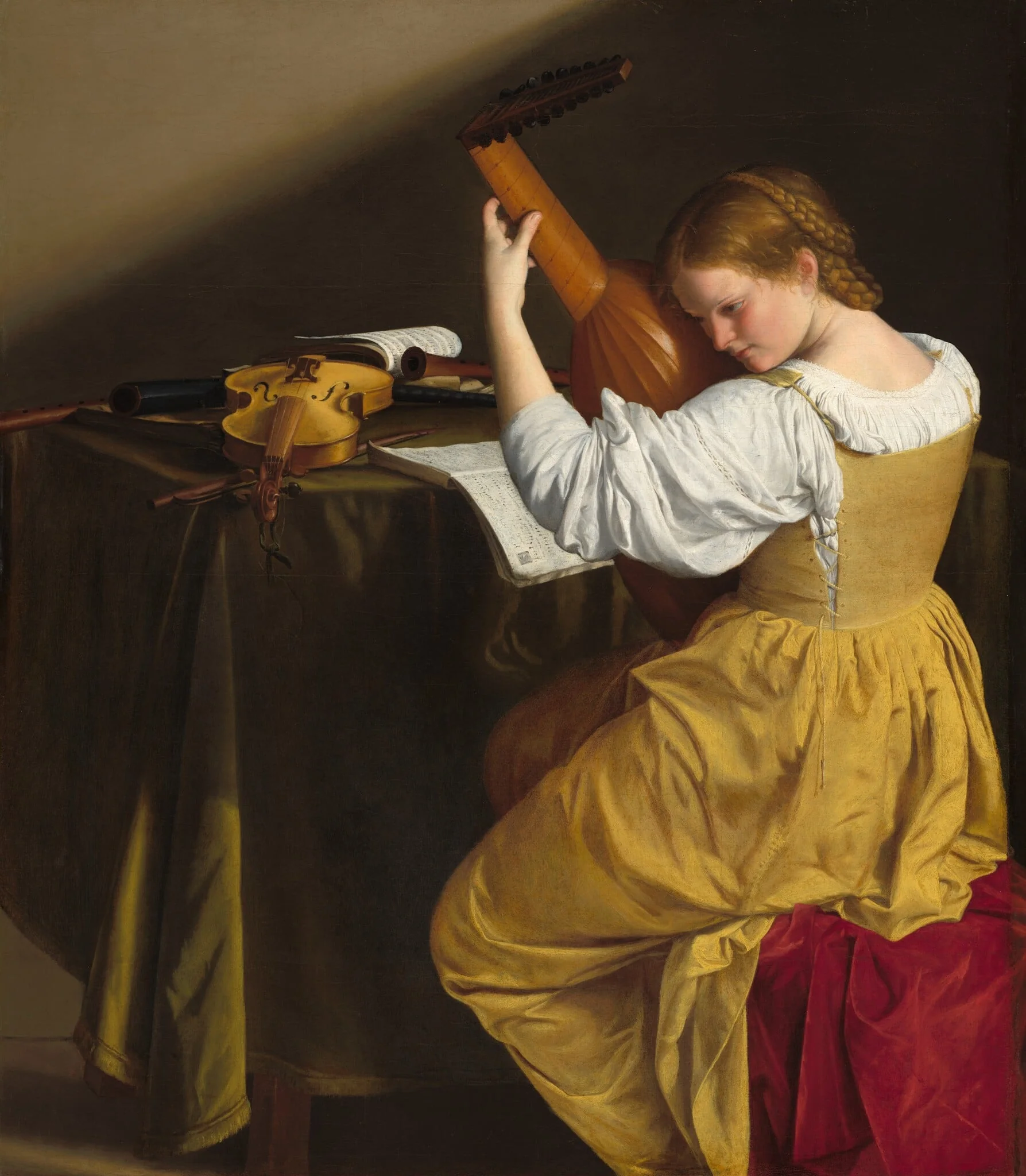 The Lute Player, detail