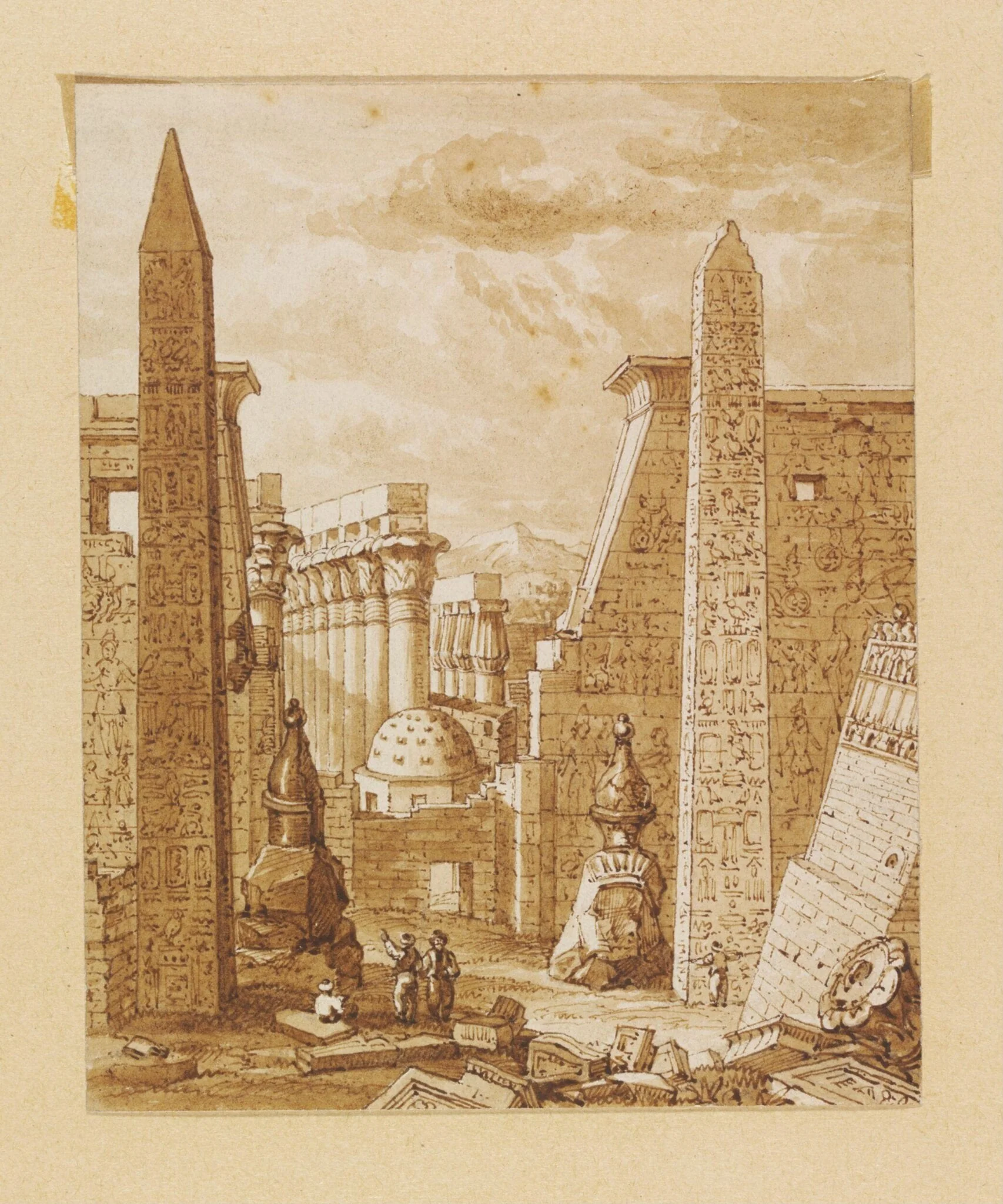 Entry of Palace of Luxor, formerly Thebes, detail