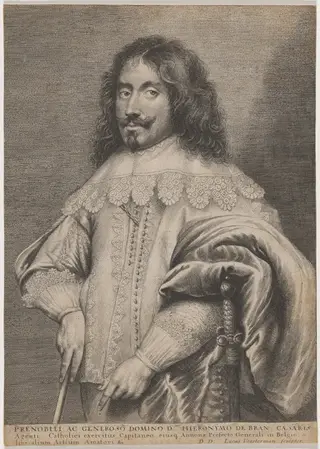 Hieronymus de Bran, by Lucas Emil Vorsterman, ink, 1635