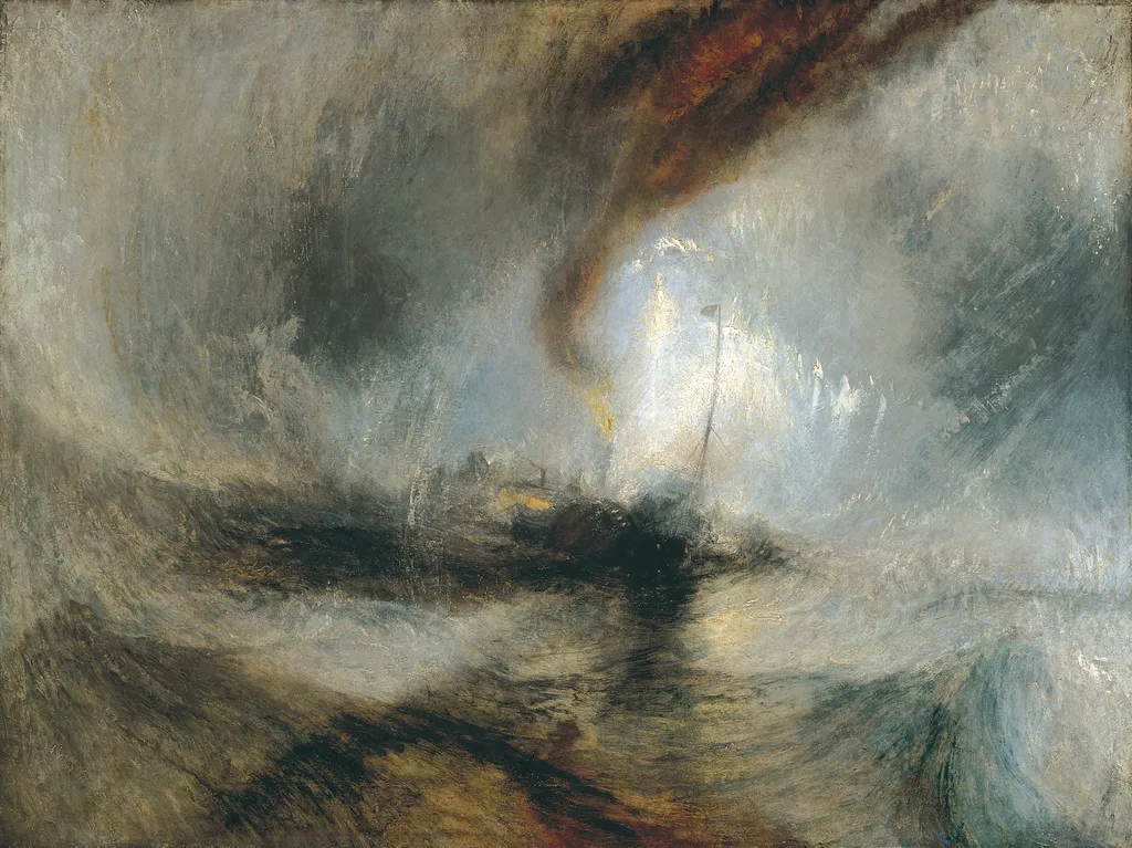 Snow Storm: Steam-Boat off a Harbour's Mouth, by Joseph Mallord William Turner, oil, 1842