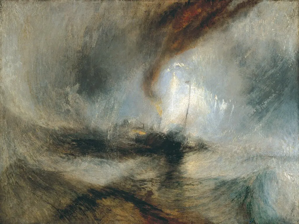 Snow Storm: Steam-Boat off a Harbour's Mouth, by Joseph Mallord William Turner, oil, 1842