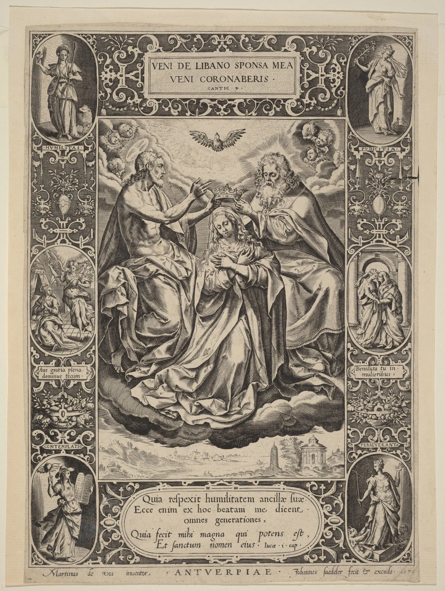 The Coronation of the Virgin, detail