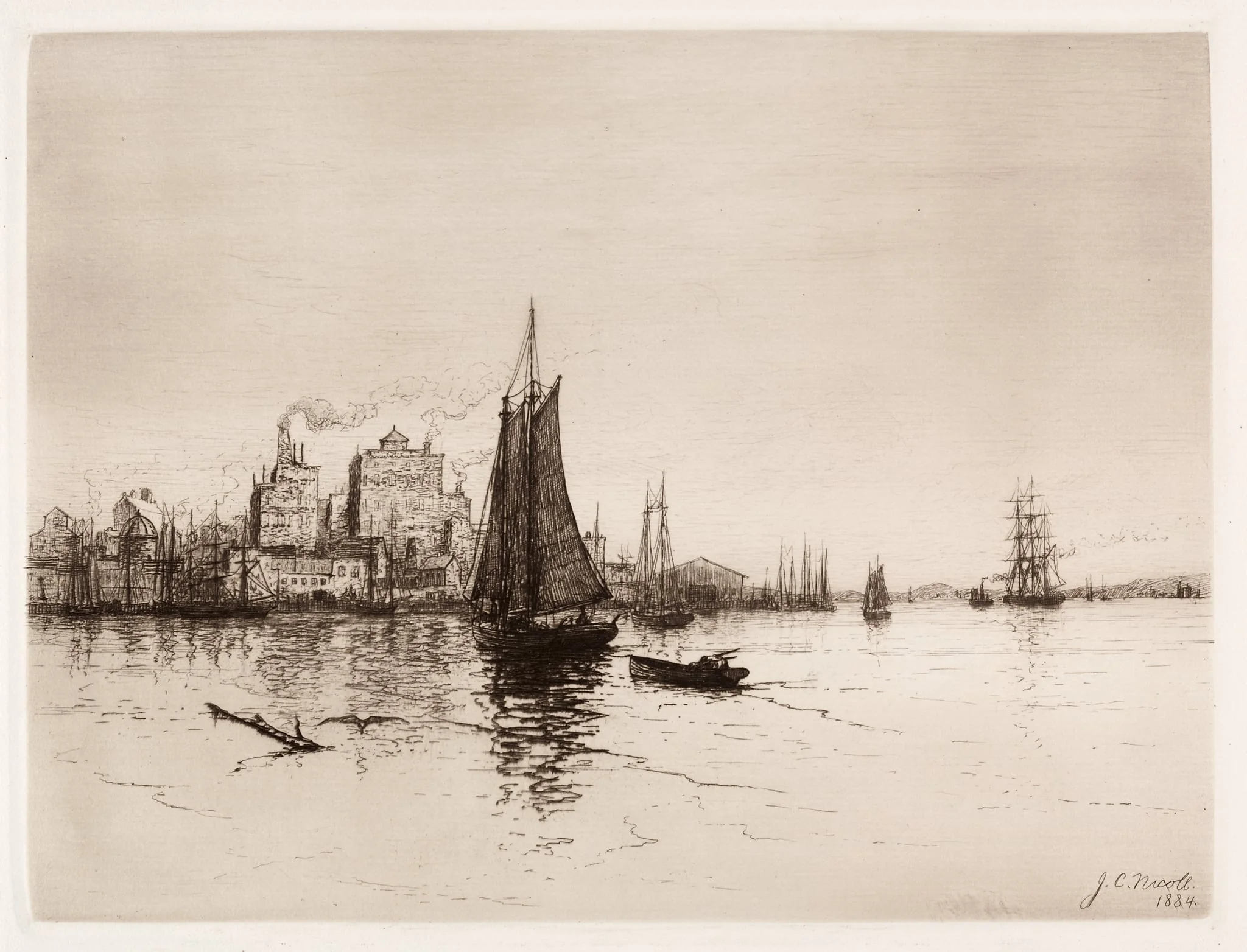 Harbor Scene, detail