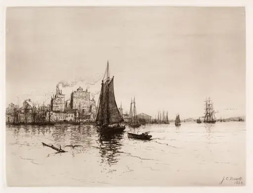 Harbor Scene, by James Craig Nicoll, 1884