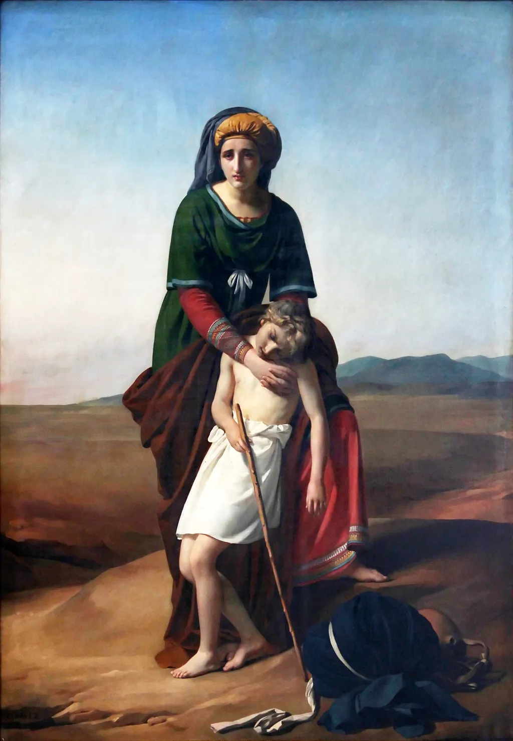 Hagar and Ismael in the Desert, by François-Joseph Navez, oil, 1820