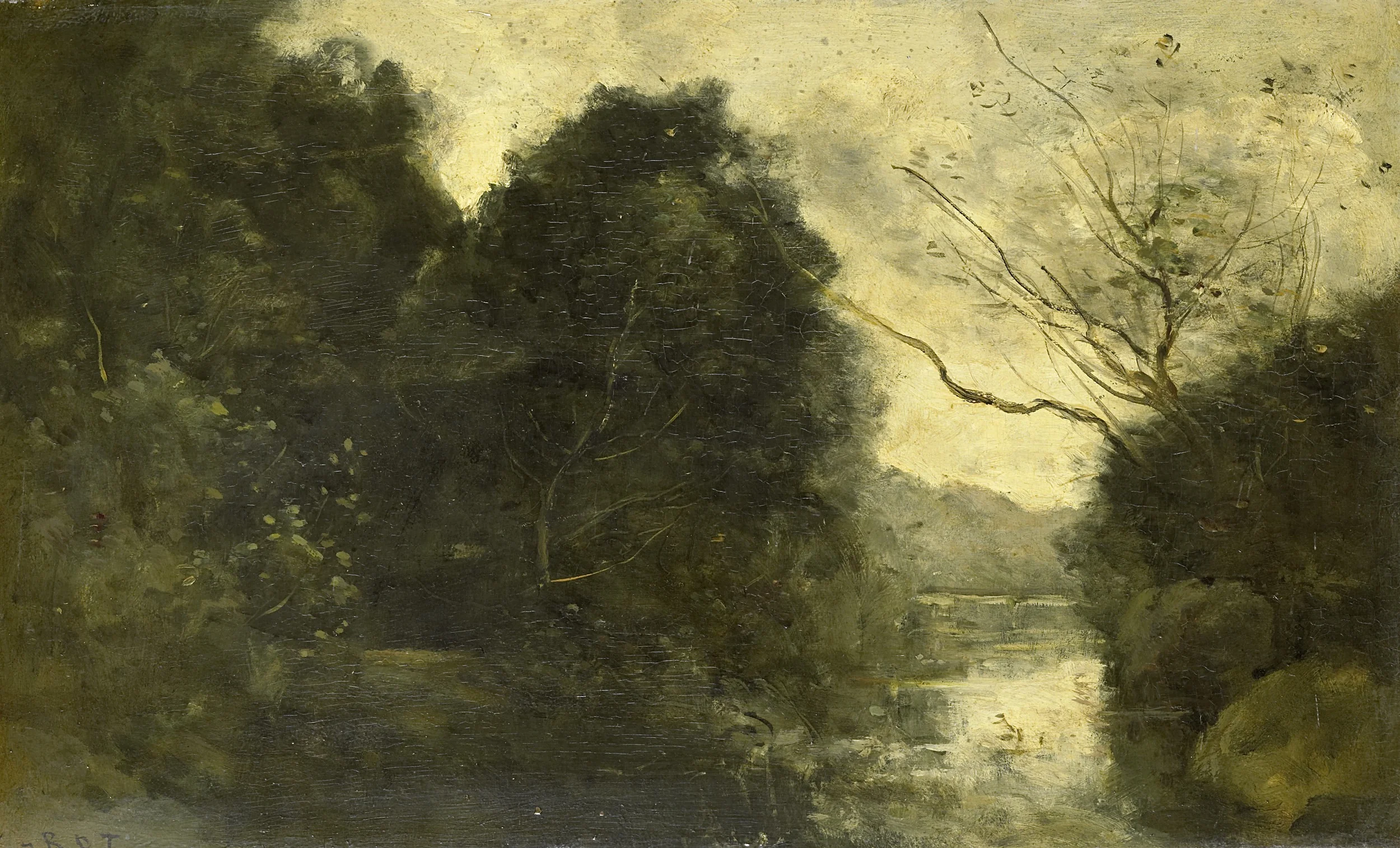 Pond in the Woods, detail