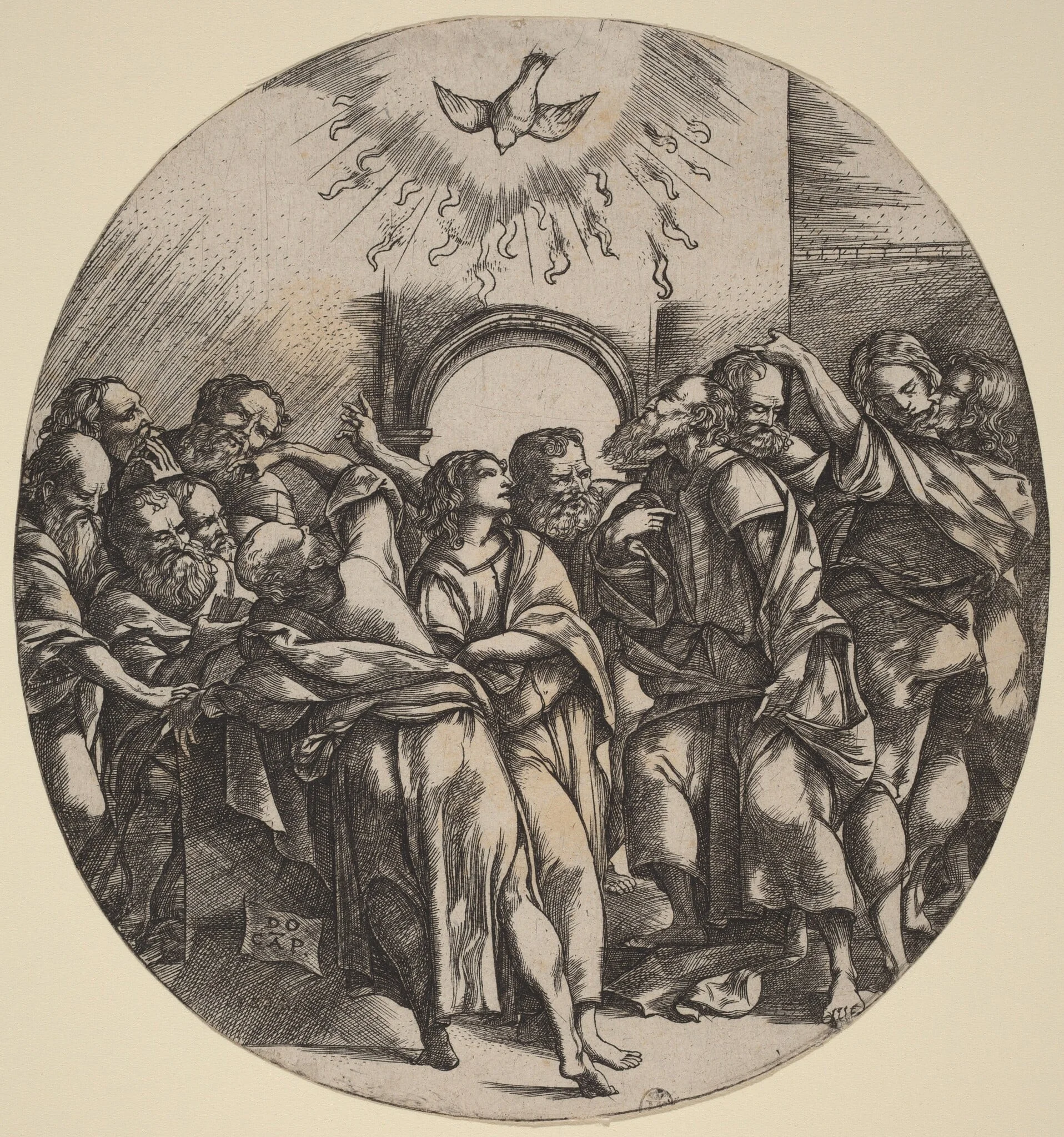 The Descent of the Holy Spirit, detail