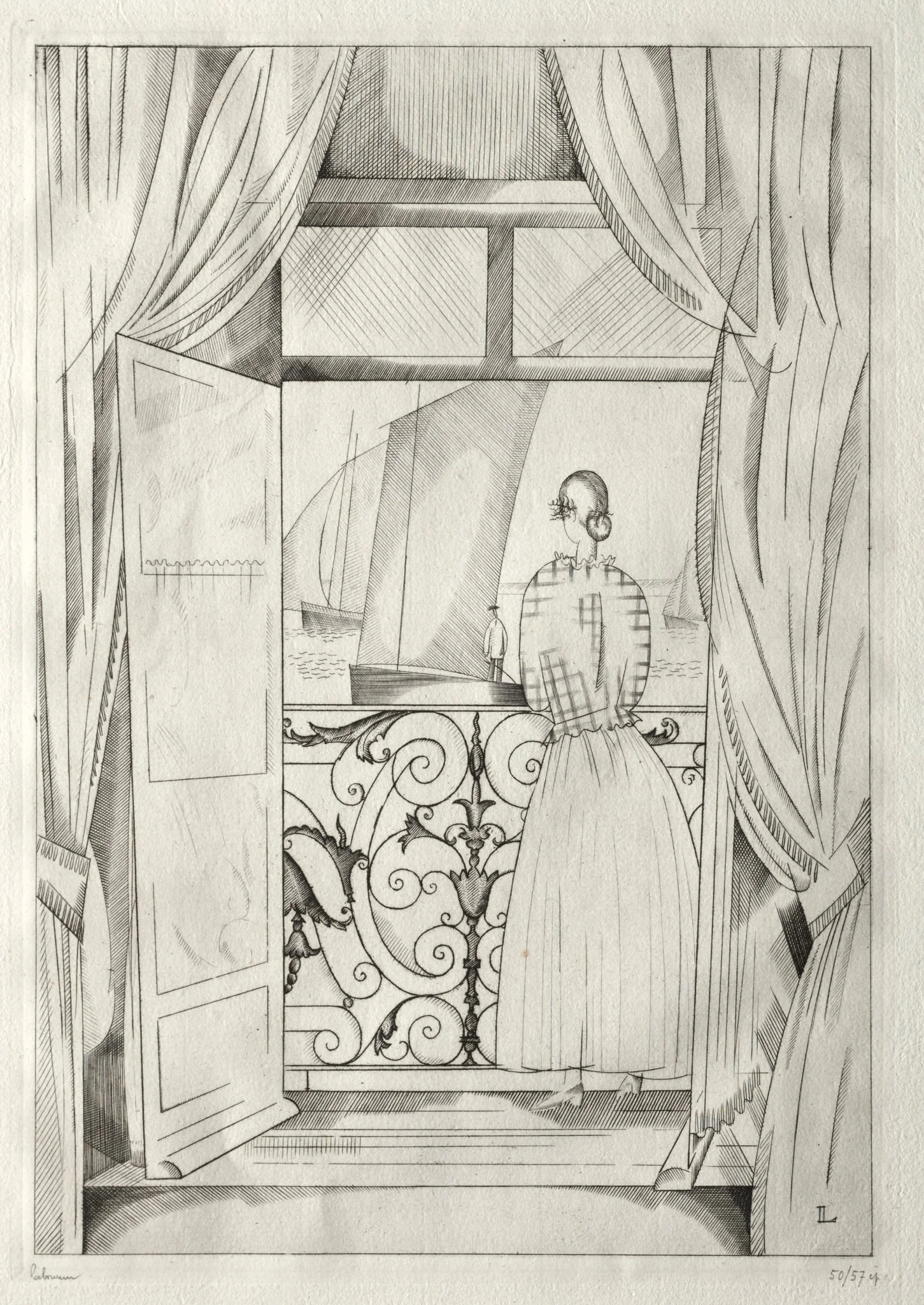 The Balcony over the Sea, detail