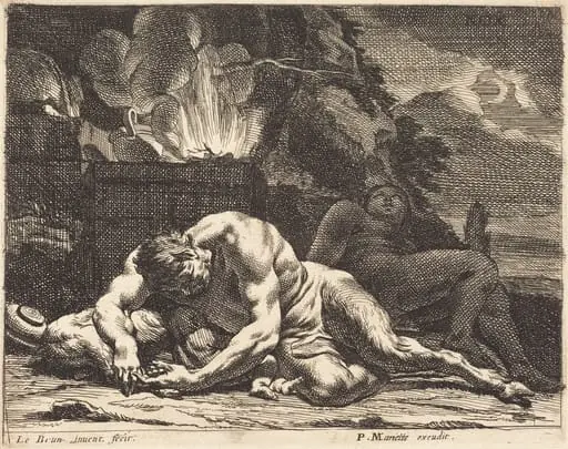 Nox (Night), by Charles Le Brun, ink, 1640
