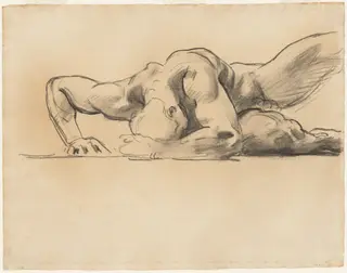 Study for "Hell", by John Singer Sargent, charcoal, 1910