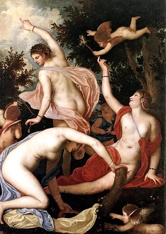 Graces and Cupids, detail