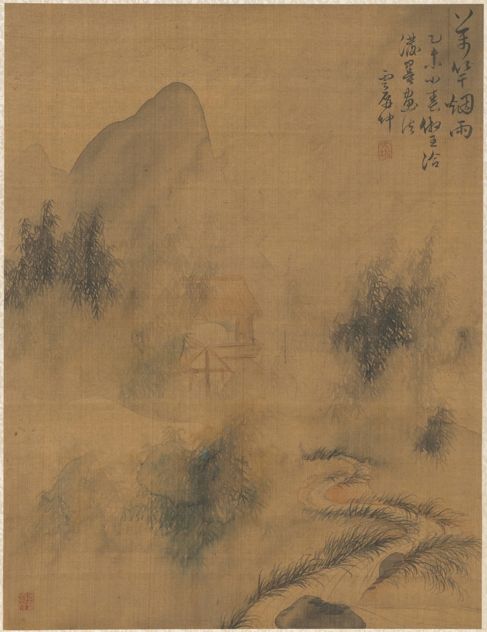 Ten Thousand Bamboos in the Mist and Rain, detail
