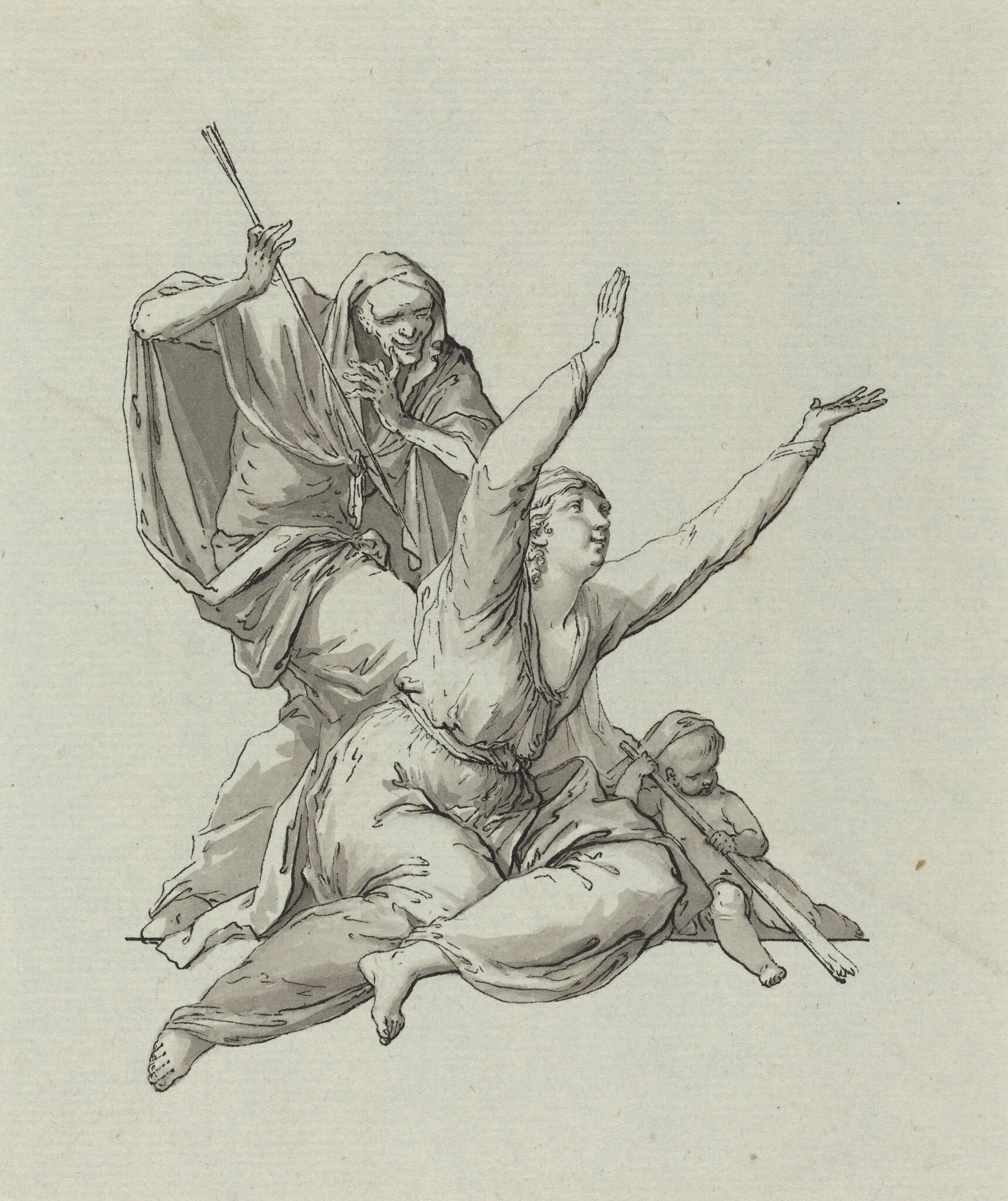 Death Stalking a Woman, detail