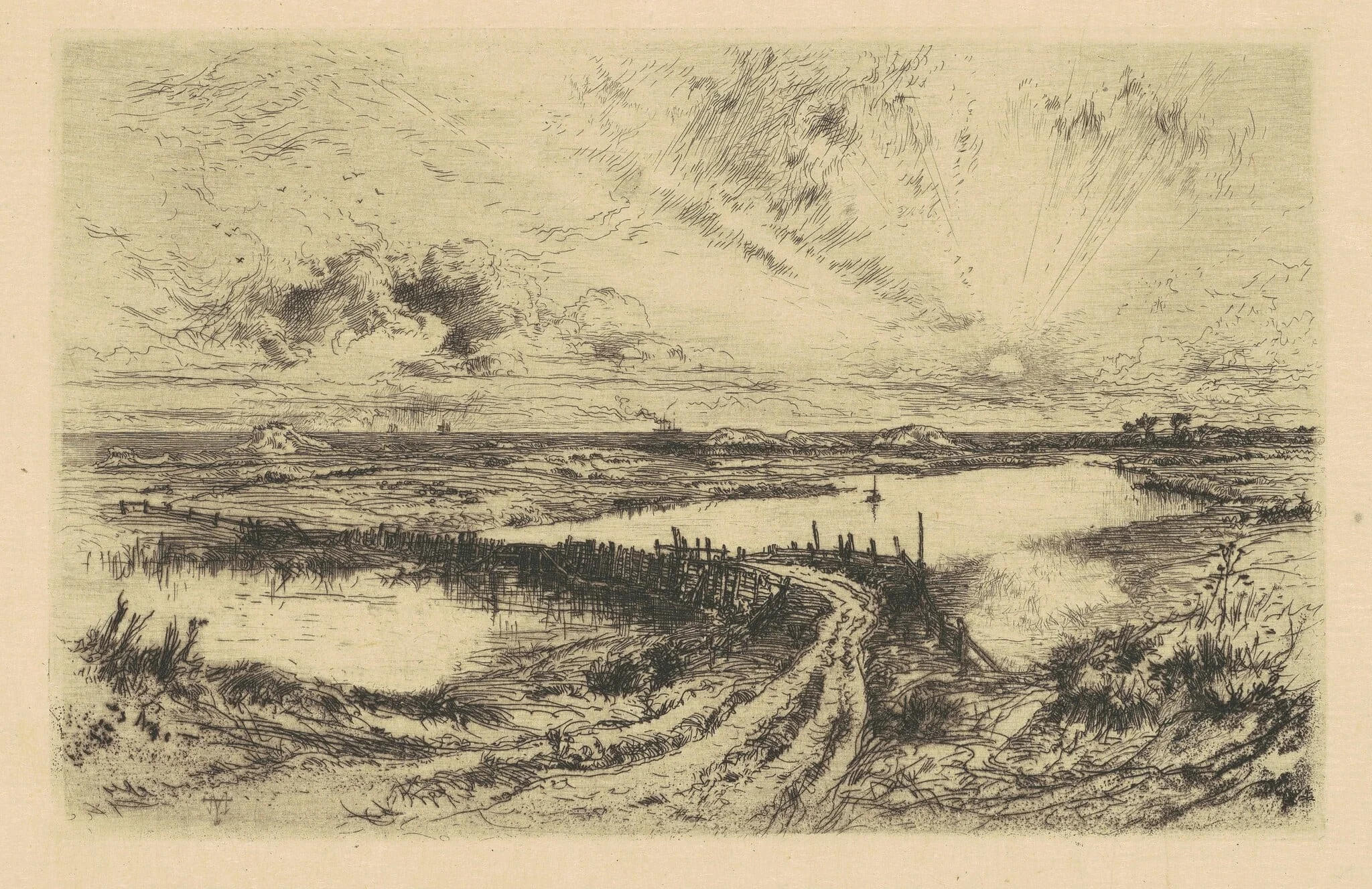 Sunrise—The Pond, Easthampton, Long Island, detail