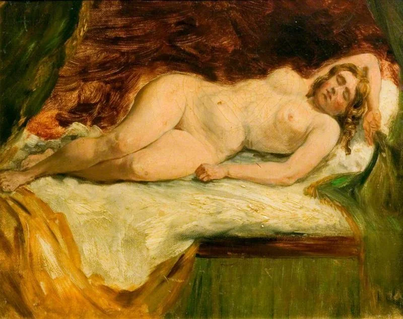 Study of a Nude Female Sleeping, detail