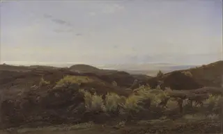 Heather Hills near Rye, Jutland, by Harald Foss, oil, 1894